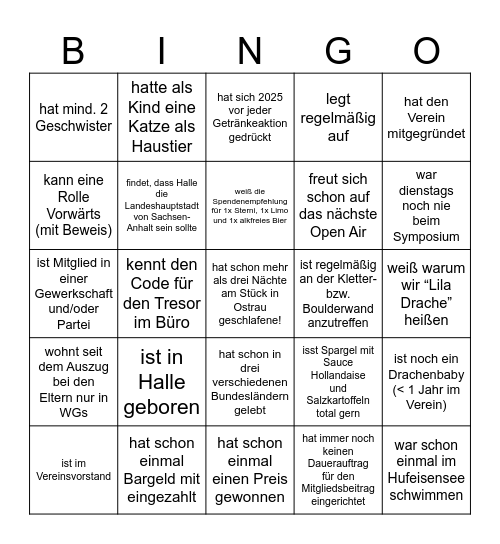 Drachenfreizeit 25 Bingo Card