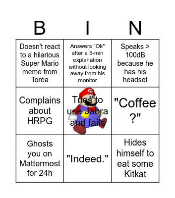 Mario Bingo Card