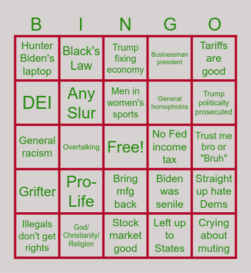 MY DOODE BINGO Card
