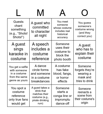LEMON BINGO Card
