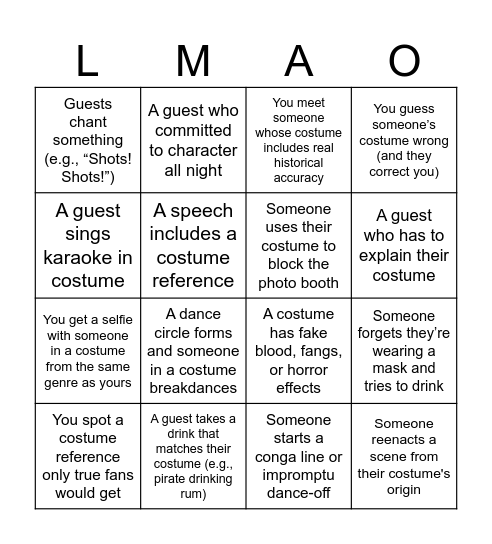 LEMON BINGO Card