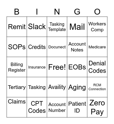 SMB Friday Fun Bingo Card