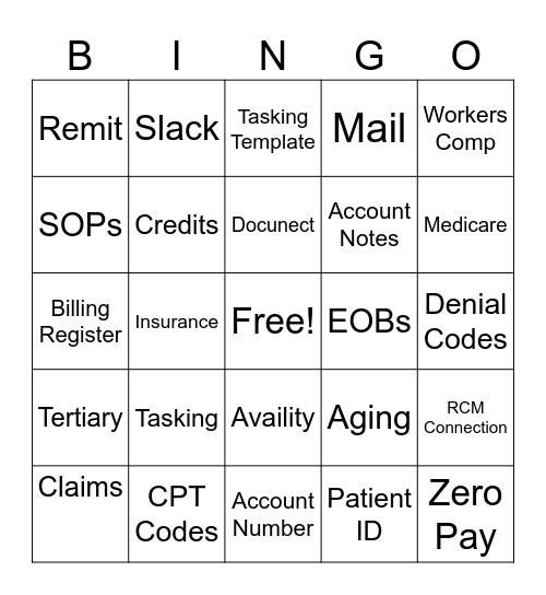 SMB Friday Fun Bingo Card
