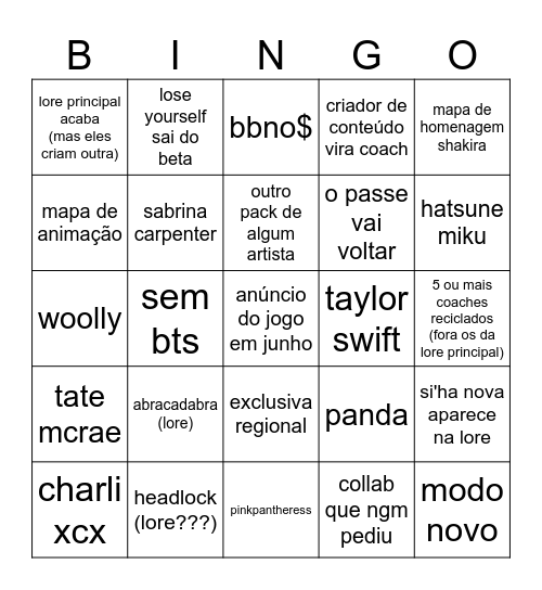JD26 BINGO Card