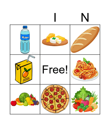 Food Bingo Card