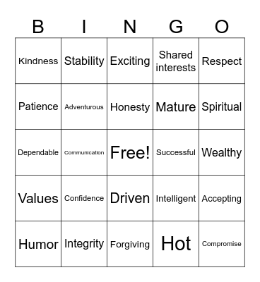 Mother's Day Bingo Card