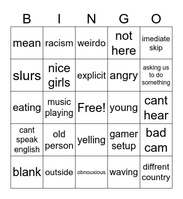 ome bingolade Bingo Card