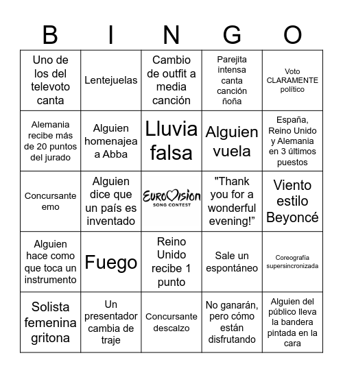 EUROBINGO Card