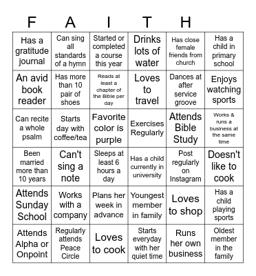 Enlightened Women Bingo Card