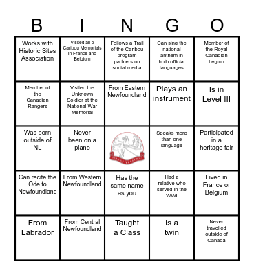 Find someone who Bingo Card