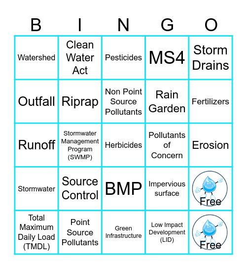 Stormwater BINGO Card