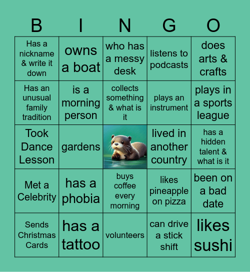 Icebreakers BINGO Card