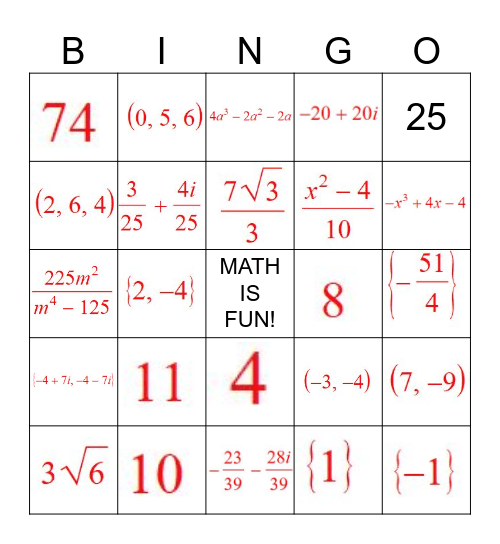 Comp Bingo! Bingo Card