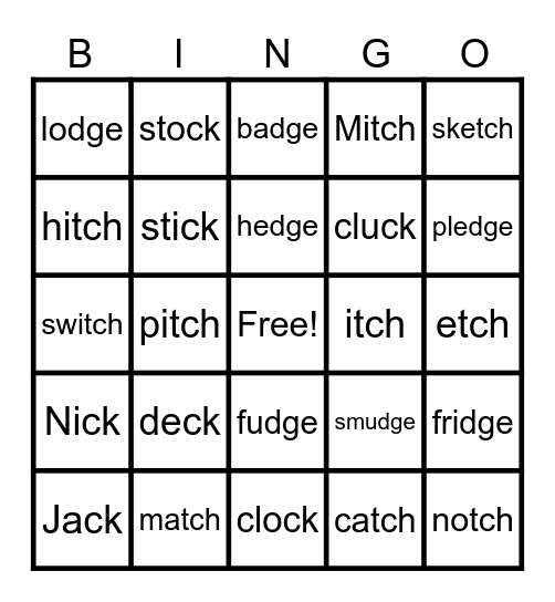 words with 1-1-1 rule Bingo Card