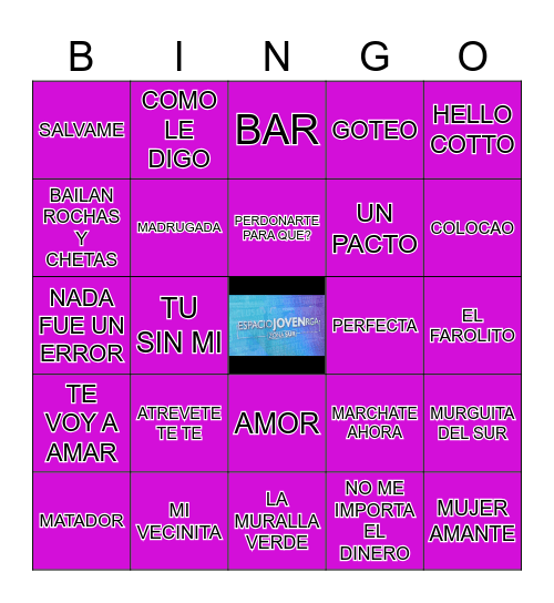 ✨BINGO ESPACIO JOVEN✨ Bingo Card