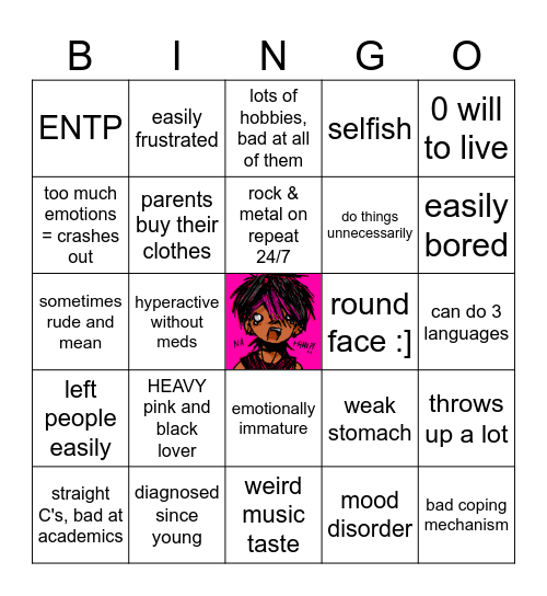 nathan's ODD bingo Card