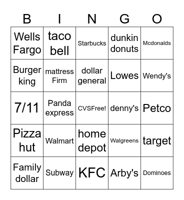 AMERICA LIST Bingo Card
