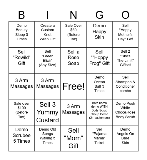 Mother's Day Inspired BINGO! Bingo Card