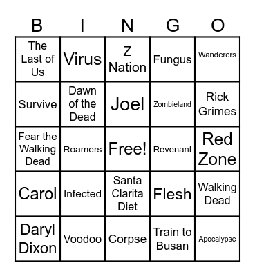 ZOMBIE BINGO Card