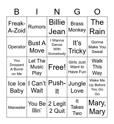 Front Row Cover-All Bingo Card