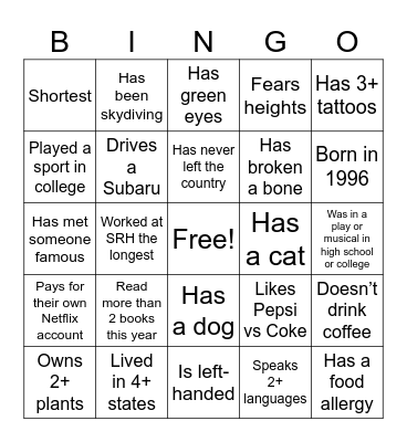 SLP Bingo 2025 Bingo Card