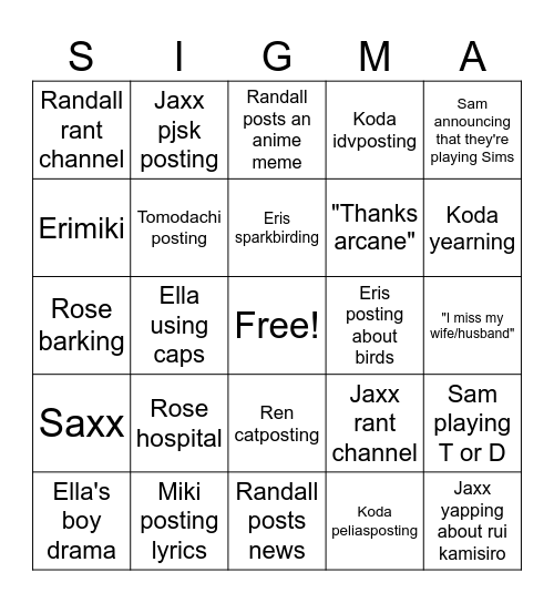 Publix bingo Card
