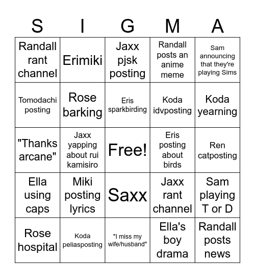 Publix bingo Card