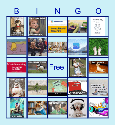 Mental Health Awareness Bingo Card