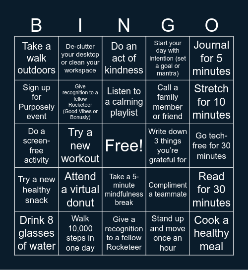 ScalePad Wellness Bingo Card