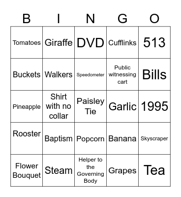 May Broadcast Bingo Card