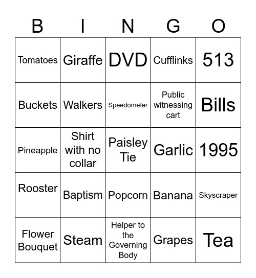 May Broadcast Bingo Card