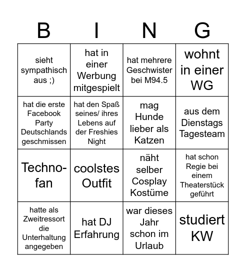 Kulturressort Bingo Card