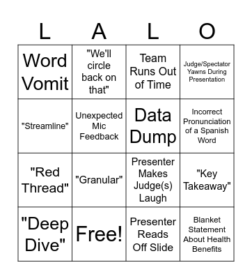 LALO Loteria Bingo Card