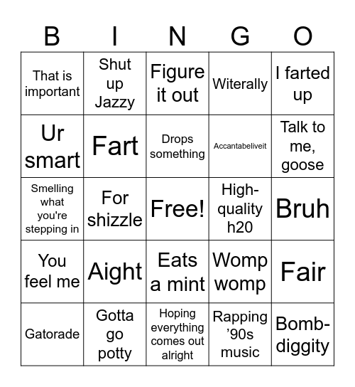 Mando's common sayings Bingo Card