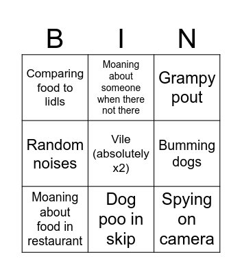Karen bingo Card