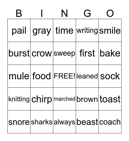 SIPPS 3rd Grade Bingo Card