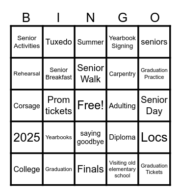 Jordan Bingo 2025 Bingo Card