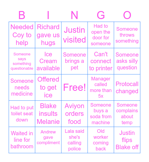 CSR Bingo- Fun Bingo Card