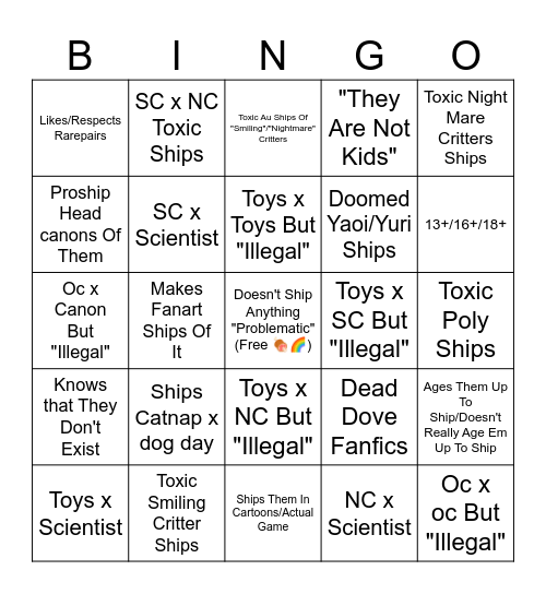 Proship Bingo (Poppy Playtime Édition) Bingo Card