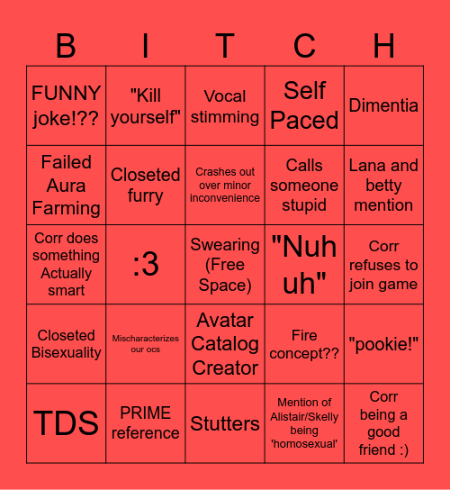 Corrupted_Glitches Bingo Card