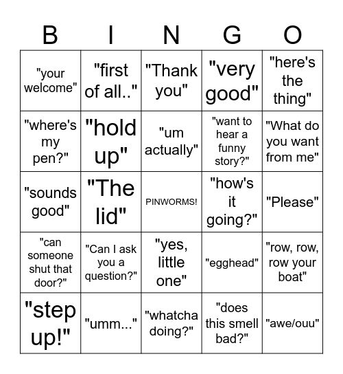 COMMON PHRASES TECHS SAY! Bingo Card