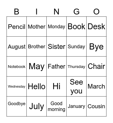 Bingo Card