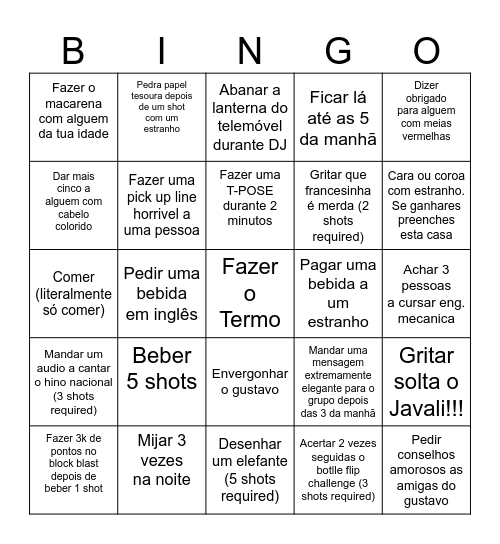QUEIMA DAS FITAS 2025 Bingo Card