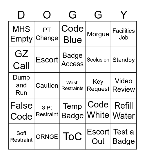Security Bingo Card