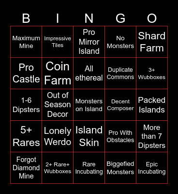 MSM Bingo!! v1.2 Bingo Card