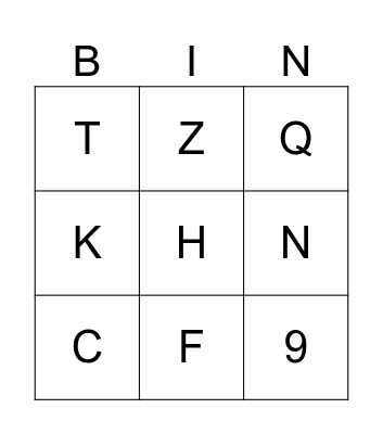 BINGO MUSICAL Bingo Card