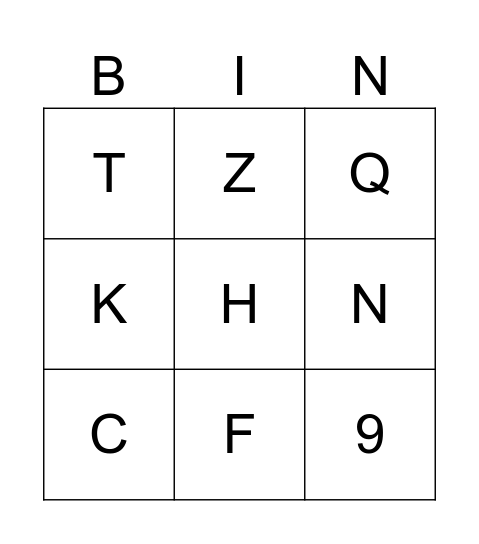 BINGO MUSICAL Bingo Card