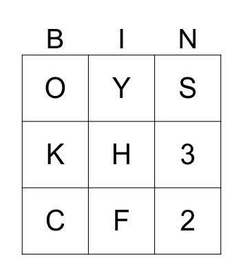 BINGO MUSICAL Bingo Card