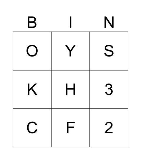 BINGO MUSICAL Bingo Card