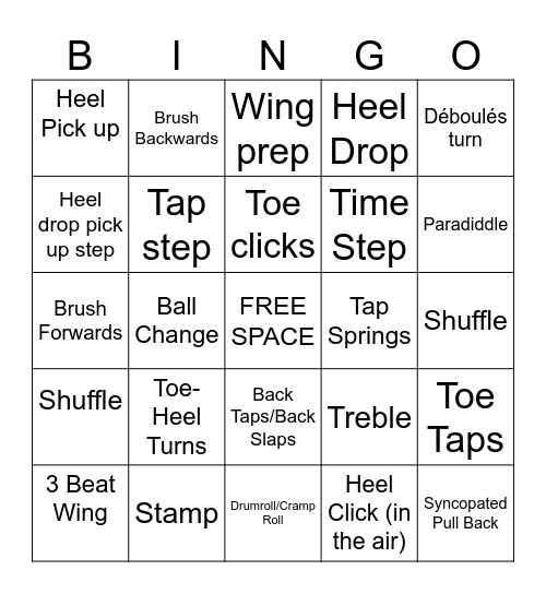 Tap Bingo Card
